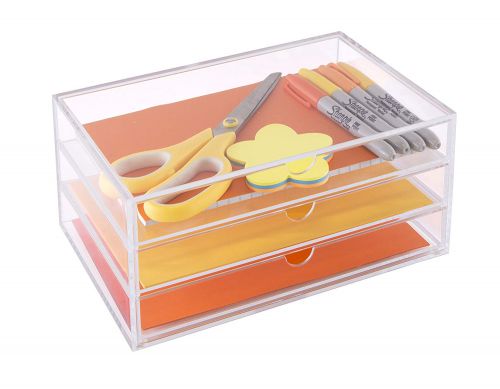 Osco Clear Acrylic 3 Drawer Chest Office Monster