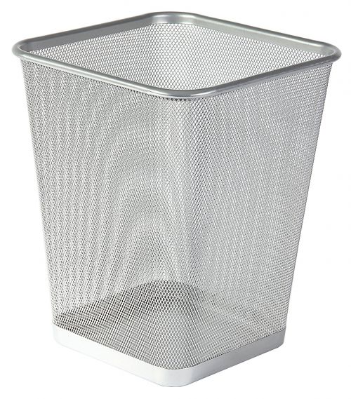 Osco Wiremesh Square Waste Bin Regular 29cm (Silver)