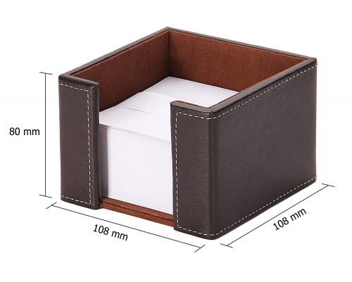 Osco Faux Leather Memo Pad Holder Brown