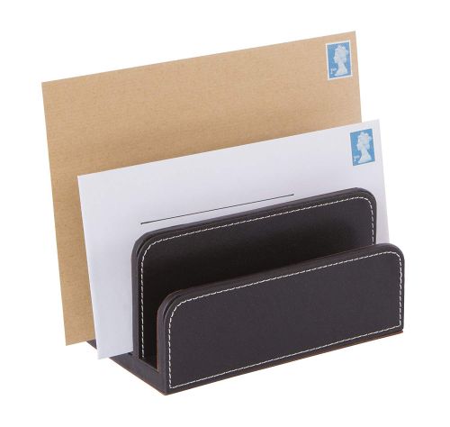Osco Faux Leather Letter Holder Brown