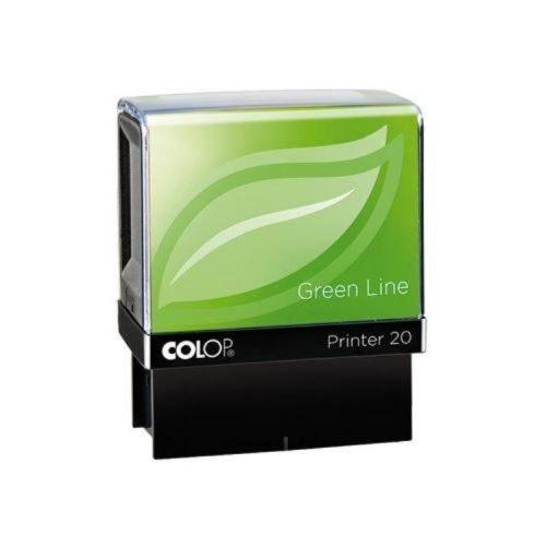 34077CL | This environmentally friendly, self-inking COLOP Green Line Word Stamp is made from a minimum of 65% recycled materials. The stamp will print thousands of impressions before a replacement ink pad is needed. 