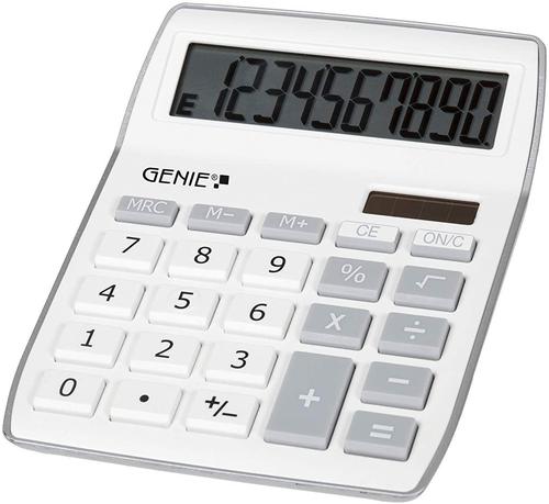 40258GN | Compact desktop calculator with large, angled, 10-digit display. Fresh, colourful design with a high quality finish. Easy to use keyboard and easy to clean plastic keys.