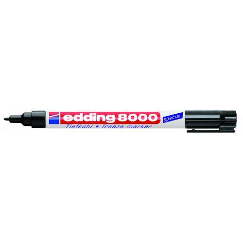 edding 8000 Freeze Permanent Marker Bullet Tip 1mm Line Black (Pack 5) - 4-8000-1-1001