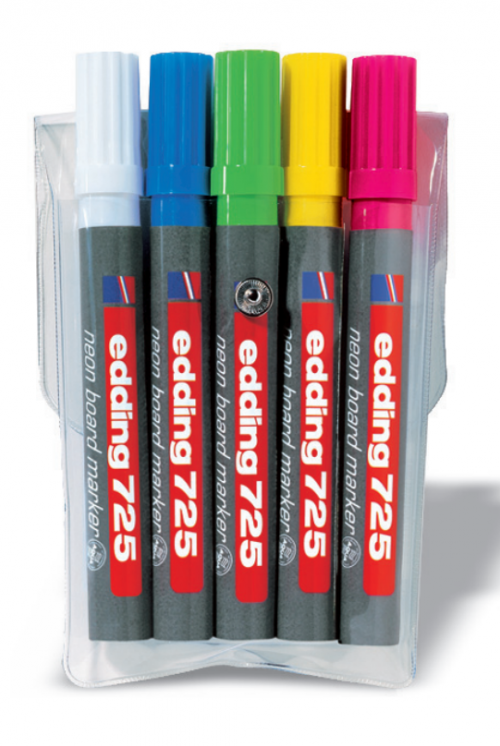Edding 725 Neon Board Marker Assorted PK5