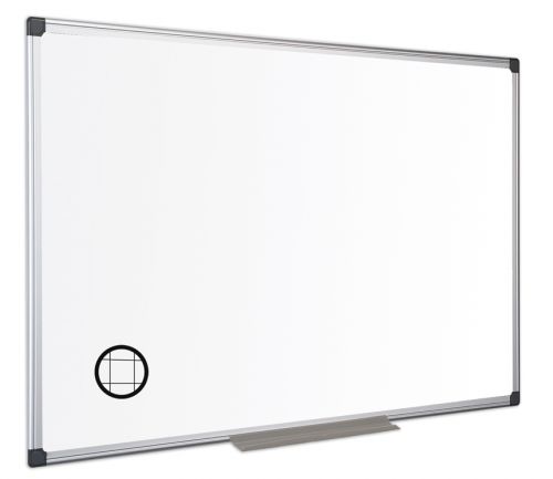 Bi-Office Maya Gridded Mgntc Alu Frame WTboard 240x120cm