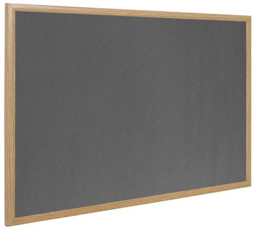 Bi-Office Earth-It Grey Felt Ntcbrd Oak Frame 180x120cm