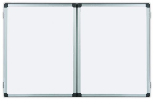 Bi-Office Maya Trio Magnetic Lacquered Steel Whiteboard Aluminium Frame 1200x900mm - TR02020108170 Drywipe Boards 46040BS