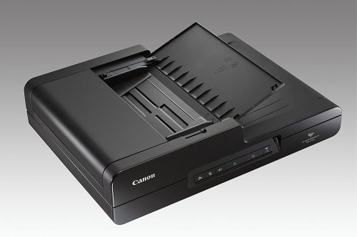Enjoy an effortless and speedy scanning solution with versatile imageFORMULA DR-F120 scanner, featuring an integrated automatic document feeder and flatbed unit. It’s perfect for capturing a wide range of document types in high quality.Capture various types of document types accurately and efficiently with the DR-F120: a compact all-in-one scanning solution that offers both an automatic document feeder (ADF) and flatbed. You can save yourself valuable time using the 50-sheet document feeder, with its faster 20ppm scanning speeds. The DR-F120 can be relied on to get through your work with a suggested daily volume of up to 1000 scans.The DR-F120 gives you complete flexibility to scan a wide range of materials despite its compact body size and small footprint. The straight-through ADF path accommodates A4-width documents, and media of up to 1,000mm in length. You’ll enjoy increased reliability and time savings when scanning mixed documents as a result of the separation roller in the feeding mechanism. The flatbed scanner is ideal for handling media like books, passports or magazines, and effortlessly captures pages up to legal size. It’s equally at home with photos or other thick, thin and delicate documents.The DR-F120 delivers superior quality results time after time, due to its 2400dpi scanning, wide range of built-in image enhancement features and Canon’s renowned imaging technology. You’ll achieve unprecedented colour accuracy that stays true to the original document via the scanner’s 3-Dimensional Color Correction function.Achieve superb results with just a single touch of a button using the Full Auto Mode that automatically applies the best settings for each scanned image. Built-in tools eliminate blank pages and automatically detect the paper size and text orientation; while the automatic deskew feature straightens documents fed at an angle. Frequent tasks can be made even simpler by assigning them to 3 job buttons on the scanner panel.The DR-F120 offers a simple and intuitive scanning experience using Canon’s CaptureOnTouch 3 software. Users can scan, edit and send their documents even more easily with this versatile scanning solution. Its step-by-step icon-based user interface lets users quickly convert their paper documents to multiple file formats (PDF, TIFF, JPEG, BMP, PNG and PowerPoint). CaptureOnTouch is equally capable as a simple document filing solution that lets users scan and create searchable PDF documents – including easy text-based search and retrieval. Cloud plug-ins to SharePoint, SugarSync, OneDrive, Dropbox, Google Drive™ and Evernote are included, ISIS and TWAIN drivers are also provided.The DR-F120 is easy to maintain because of its user-friendly design. The feed rollers are user-replaceable, which means you won’t incur the cost of calling out a service technician. Your costs stay low due to the scanner’s high energy-efficiency, using less than 20W in operation.Image Sensor: CMOS CIS 1 Line SensorLight Source: (RGB) LEDOptical Resolution: 600 / 1200 dpiSelectable resolution: 150 - 2400 dpiInterface: USB2.0 High-SpeedColour Depth: 24 bit inputGrayscale Depth: 8 bit inputMaximum Document Size: A4 / Letter (216 x 297mm)