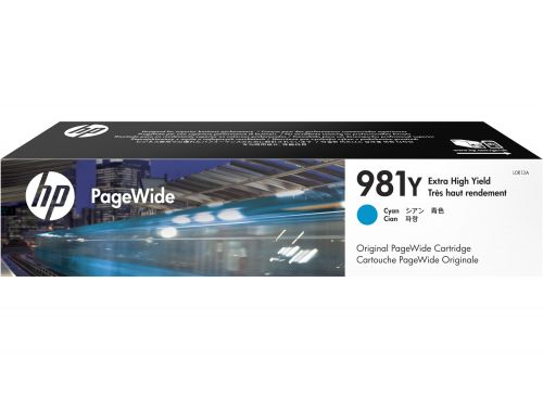 HP 981Y Cyan High Yield Ink Cartridge 183ml for HP PageWide Enterprise Color 556/586 - L0R13A