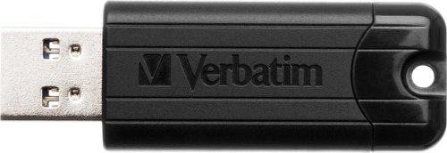 Verbatim Pinstripe USB 3.0 Flash Drive 128GB Black 49319 - VM49319