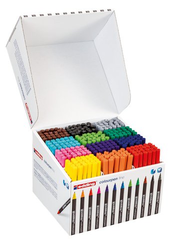 Edding Fine Colourpens are a premium option designed for use in educational and professional environments where the highest quality is required. With an unbeatable cap off life, hardwearing soft fibre bullet nibs and child-safe water-based ink, this pack of Colourpens from leading brand Edding is guaranteed to impress all who use them.