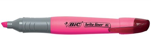 Bic Grip XL Highlighter Pen Chisel Tip 1.7-5.1mm Line Pink (Pack 10)