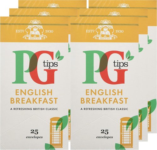 PG Tips English Breakfast Box 25 Hot Drinks JA1426