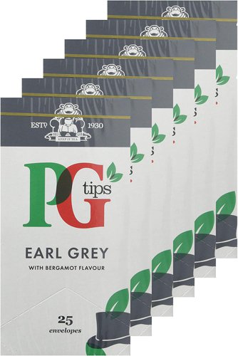 PG Tips Earl Grey Tea Bags Box 25 Hot Drinks JA1428