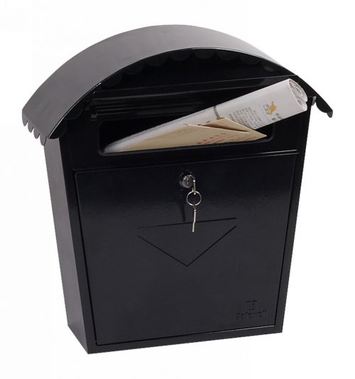 Phoenix Clasico Front Loading Black Mail Box (MB0117KB)