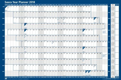Sasco Year Planner Mounted 2018