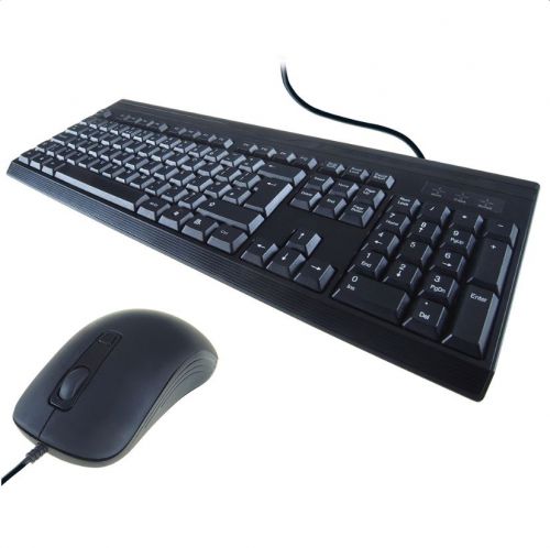 Computer Gear Wired Desktop AB Keyboard and Mouse 24-0235