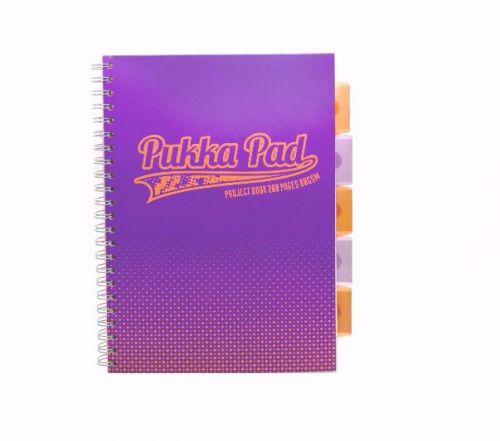 Pukka A4 Half Tone Project Book Blue/Pink/Purple PK3