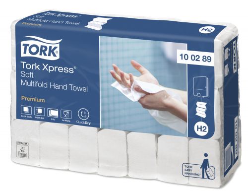 Tork Xpress Multifold Hand Towel H2 150 Sheets White (Pack 21) - 100289