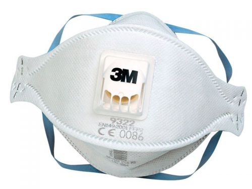 3M Aura Flat-Fold Particulate Respirator FFP2V 9322+ (Pack 10) - 3M9322PLUS