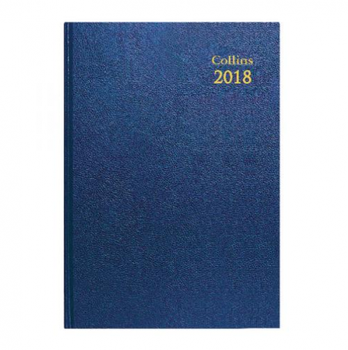 Collins Desk A5 Week to View Diary 2018 Blue
