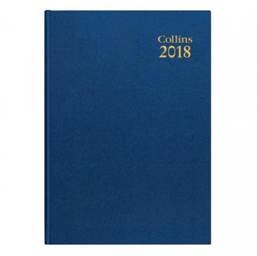 Collins Desk A5 Day to Page Diary 2018 Blue