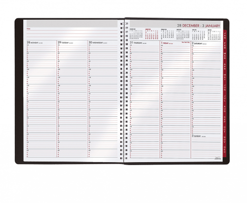 Collins Leadership A4 Week to View Appts 2018 Black