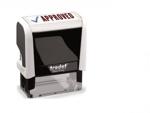 Trodat Office Printy Word Stamp APPROVED Red/Blue Code 77304