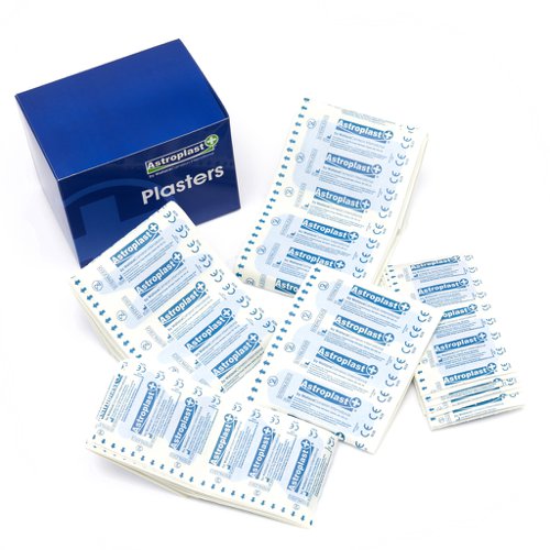 11607WC | Blue plasters, ideal for use within food hygiene areas. 3 Assorted sizes. 