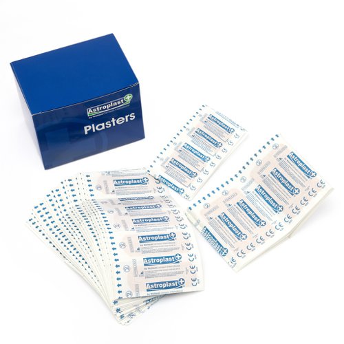 Astroplast Plasters Flesh Colour Fabric Assorted Sizes (Pack 150) - 1209001 11614WC Buy online at Office 5Star or contact us Tel 01594 810081 for assistance