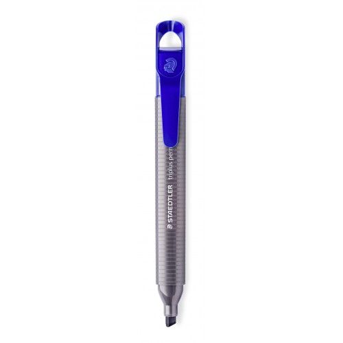 Staedtler Triplus Permanent Marker Chisel Blue Pack 10