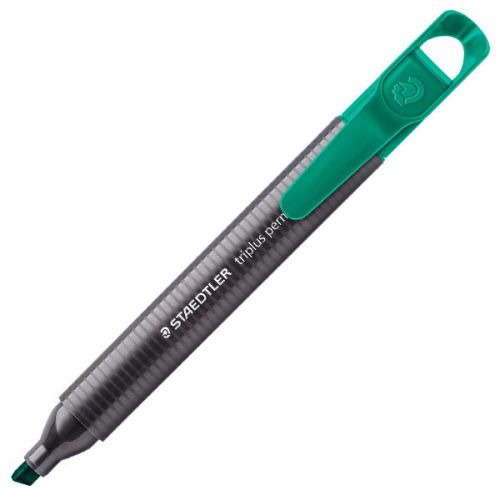 Staedtler Triplus Permanent Marker Chisel Green Pack 10
