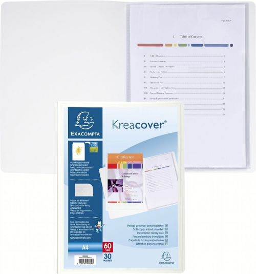 Exacompta Kreacover Display Book A4 30 Pocket PK12