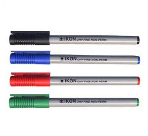ValueX OHP Pen Non-Permanent Fine 0.4mm Line Assorted Colours (Pack 4) - 7421WLT4