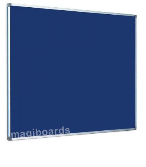 Magiboards Slim Frame Blue Felt Noticeboard Aluminium Frame 1800x1200mm