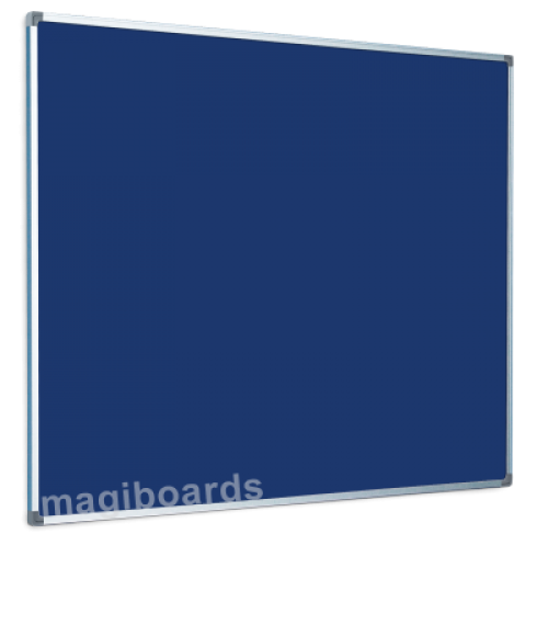 Magiboards Slim Frame Blue Felt Noticeboard Aluminium Frame 2400x1200mm
