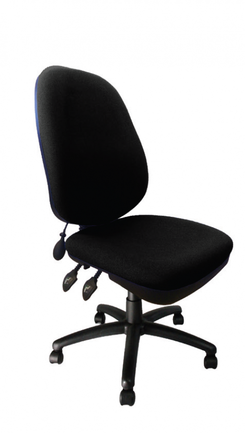 Carlisle Pump Up Lumbar Operator Chair Black