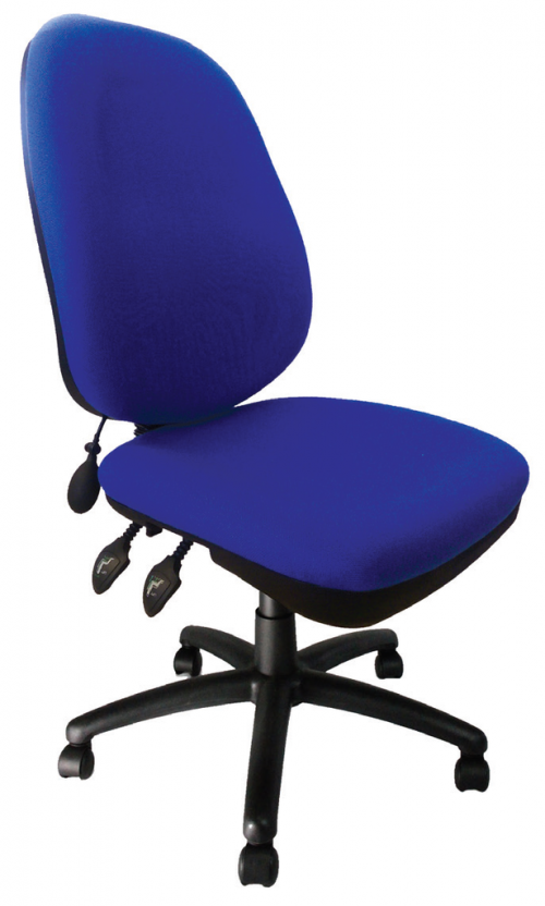 Carlisle Pump Up Lumbar Operator Chair Blue