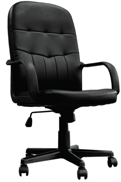 Orion High Back Leather Faced Managers Chair Black