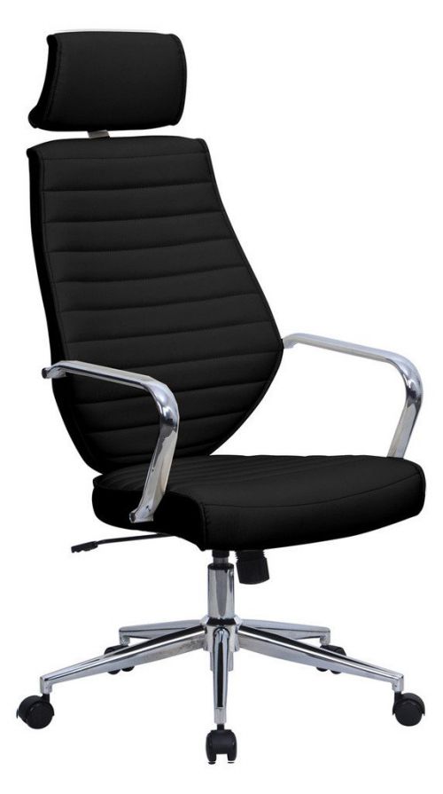 Atlas High Back Leather Effect Designer Chair Black
