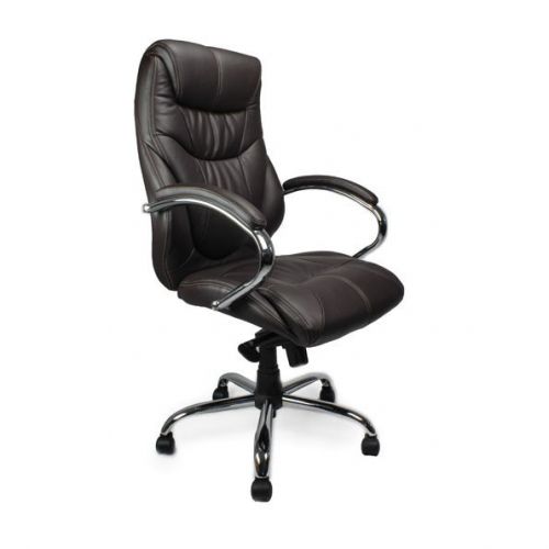 Sandown C Chrme Frmd Leather Visitors Armchair BN