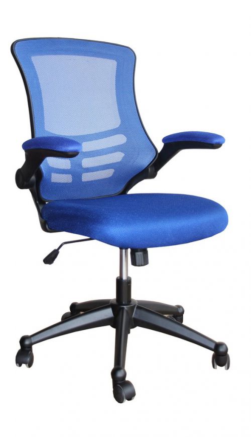 Luna Medium Back Mesh Chair Blue