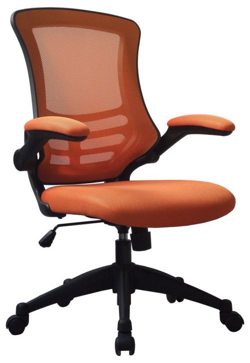 Luna Medium Back Mesh Chair Orange