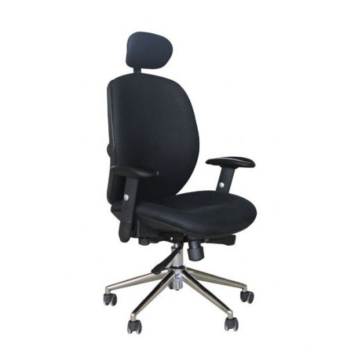 Pegasus High Back Mesh Exec Armchair With Headrest BK&BK