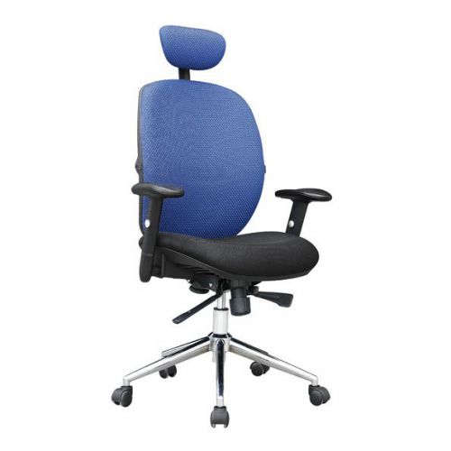 Pegasus High Back Mesh Exec Armchair With Headrest BL&BK