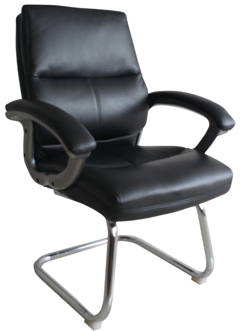 Greenwich Pu Visitors Chair Black