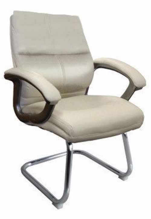 Greenwich Pu Visitors Chair Cream