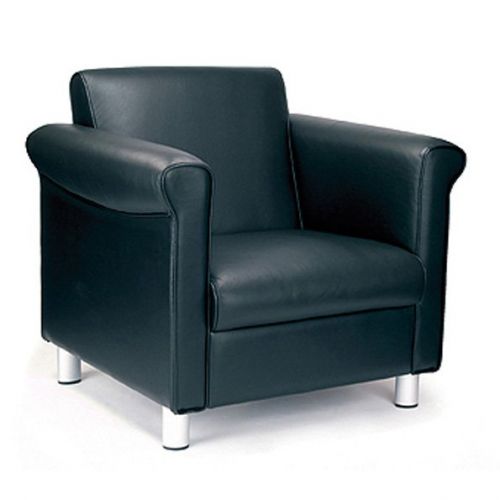 Florence 1St Quality Leather Faced Armchair Black
