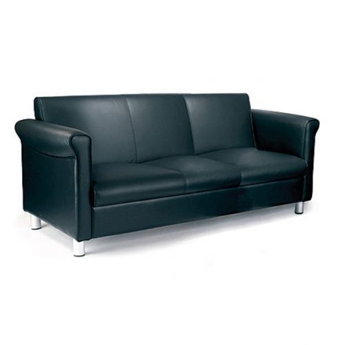 Florence 1St Quality Leather Faced Three Seater Sofa BK