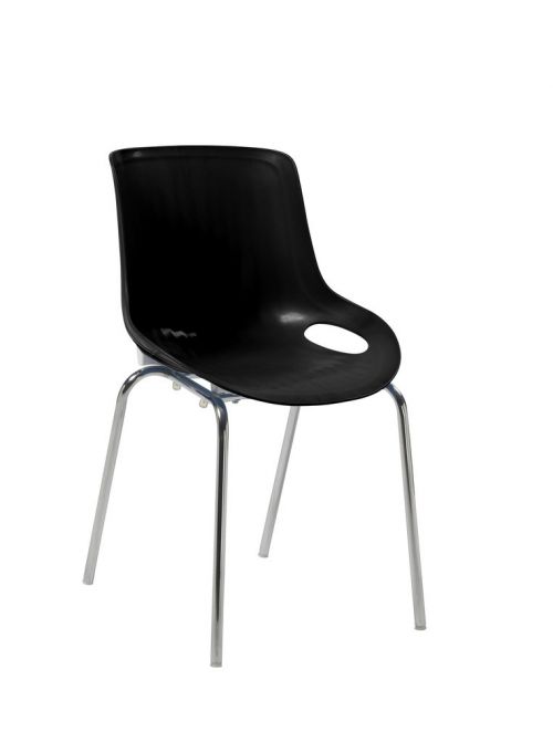 Americano Stylish Lightweight Poly Chair Black PK2